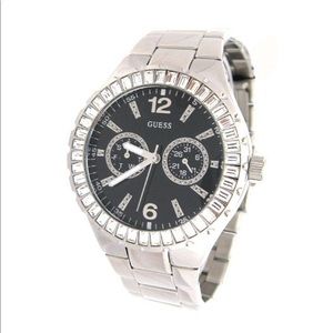 GUESS Womens Crystal Watch G12578L Stainless Steel